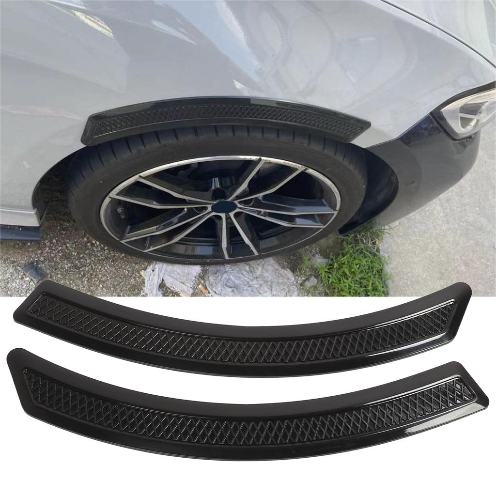 2pcs Car Wheel Eyebrow Strip 41.5cm Universal Anti Collision Wheel Arch Flare Trim Protector Sticker Black