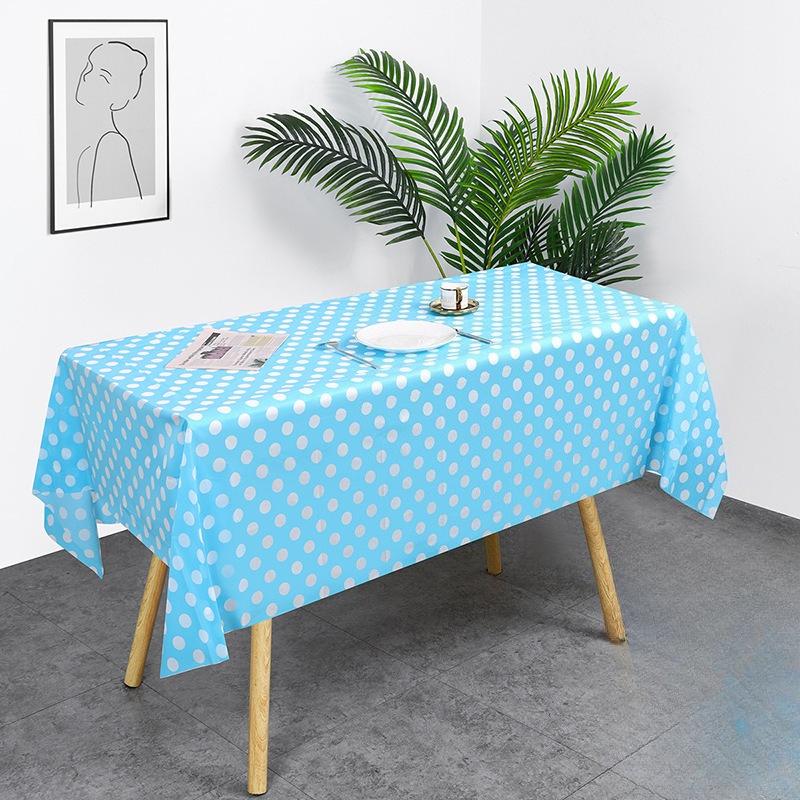 1/3pcs Disposable Tablecloth Polka Dot Tablecloth Birthday Party Outdoor Picnic Desk Cloth