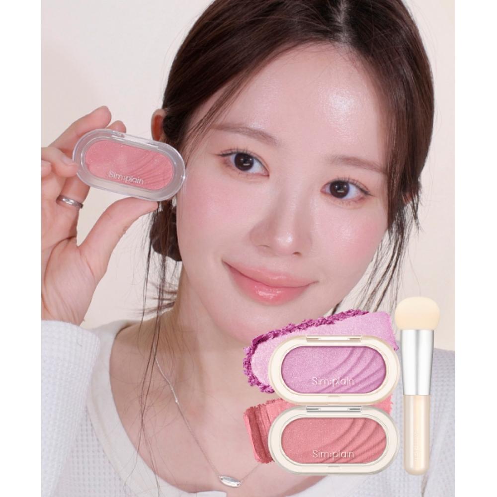 Sim Plain [2pack] Gleam On Cheek [free] Puff Stick 014 LAZY MOOTH/014 LAZY MOOTH