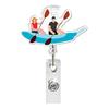 Set of 24 Glitter Acrylic Retractable Badge Holders for Work ID Cards