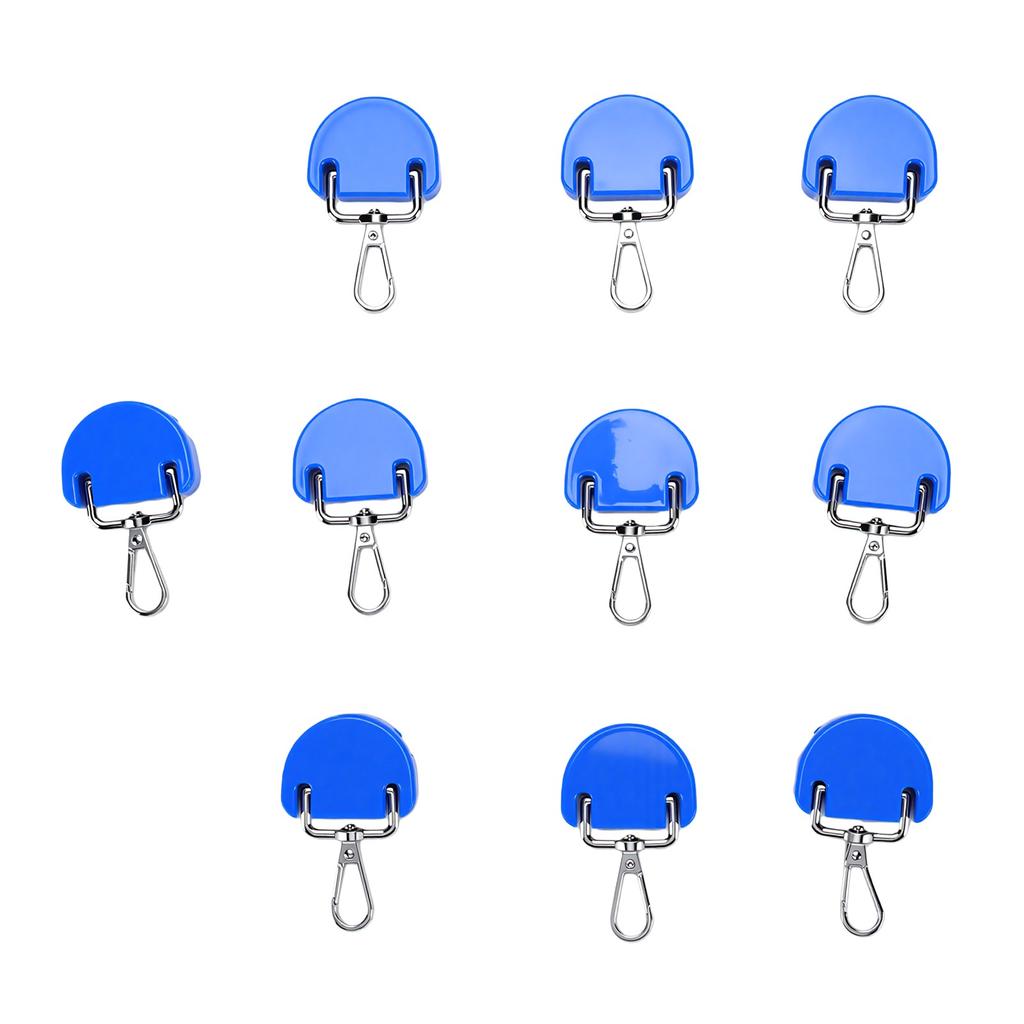 10PCS Kayak Clip Water Sports Equipment Blue 360 degrees  Rotating Lightweight Practical Buckle Paddle Board Clip
