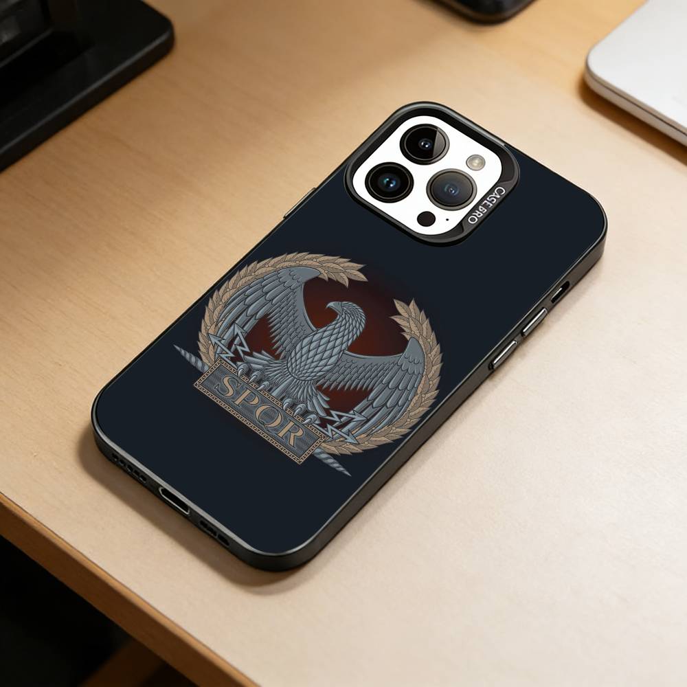 SPQR R-Roman Empire SPQR  Phone Case For iPhone 17,16,15,14,13,12,11 Plus,Pro Max,XS,Colorful Silver Black Cover iPhone17promax