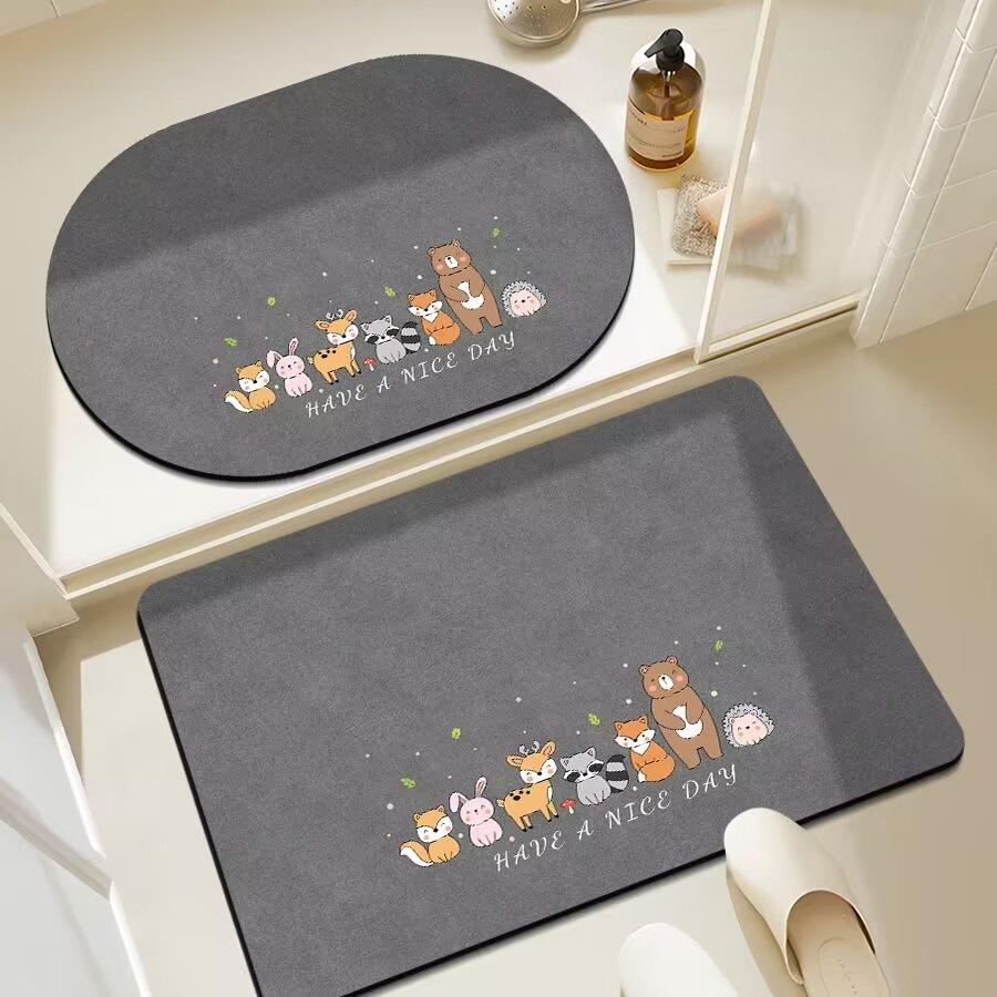 

Новый коврик для пола в ванной Ins Wind, нескользящий коврик для ног, коврик для туалета, диатомовый коврик для впитывания грязи 40 * 60 (2.5mm) square