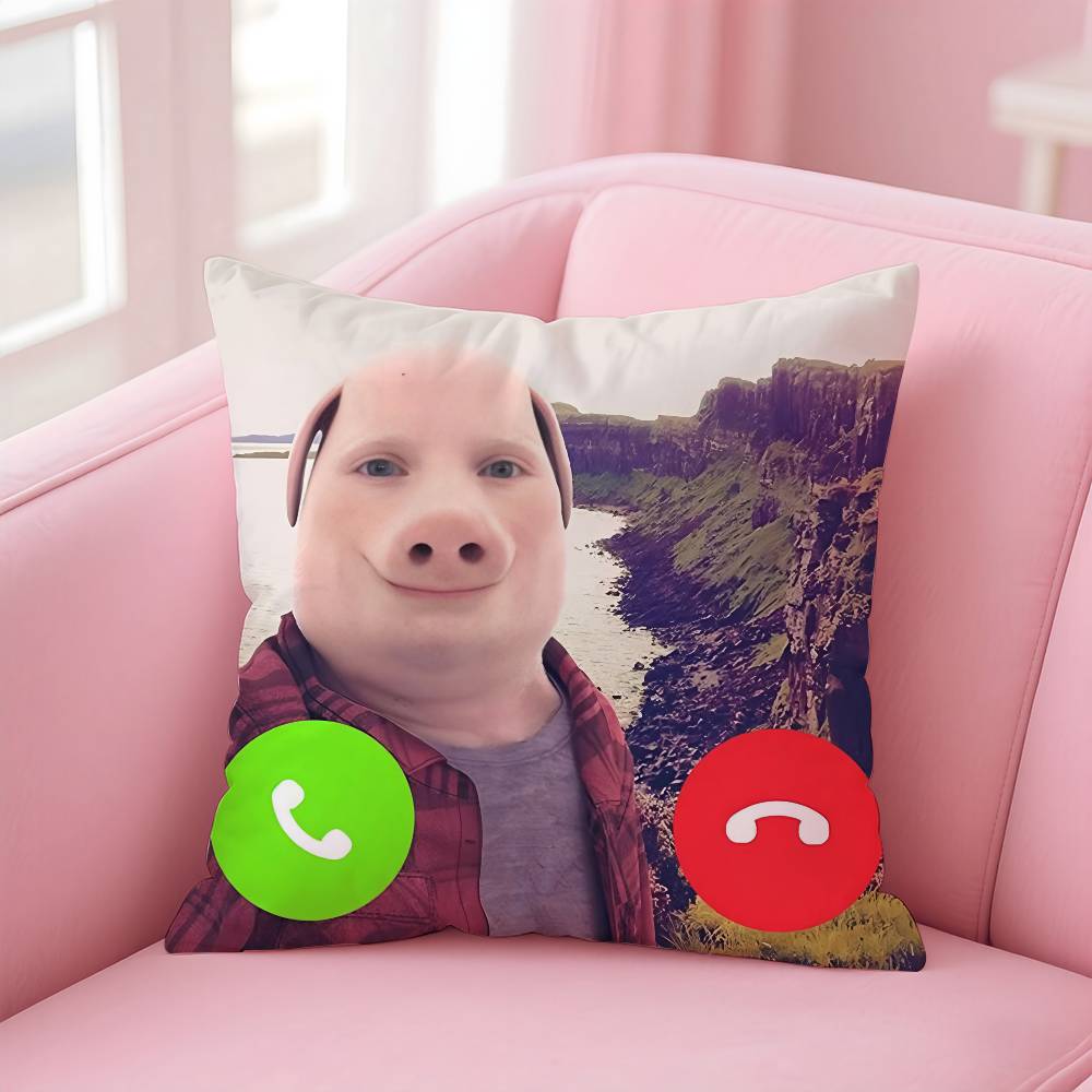 

John Pork Is Calling Наволочка з принтом наволочка для подушки cover наволочка на подушку для дивана у вітальню спальню декор кімнати 24x24Inch