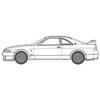 Fujimi Wangan Midnite Series No.4 Nissan Skyline GT-R R33 RGO Wangan-4 Model Kit