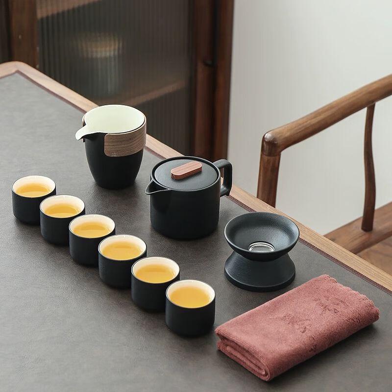 Zen Black Pottery Kung Fu Tea Set