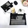 Women Mesh Cosmetic Bag Travel Storage Makeup Bag Organizer Female Make Up Pouch Portable Small Large Toiletry Beauty Case