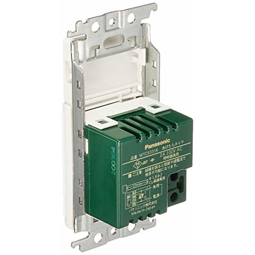 Panasonic Cosmo Series Wide 21 otevřený časovač 2vodičový typ s funkcí časovače se zpožděným vypnutím/přijetím s prázdným čipem Bílá WTC5331WK