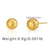 18K Gold-Plated Color-Retaining Geometric Round Earrings for Women Girls Simple Exquisite Metal Texture Earrings Jewelry Gifts
