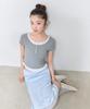 MIXXO Pattern Frill Layered T-Shirt Re Lwg412A_Miwhwg50Qa