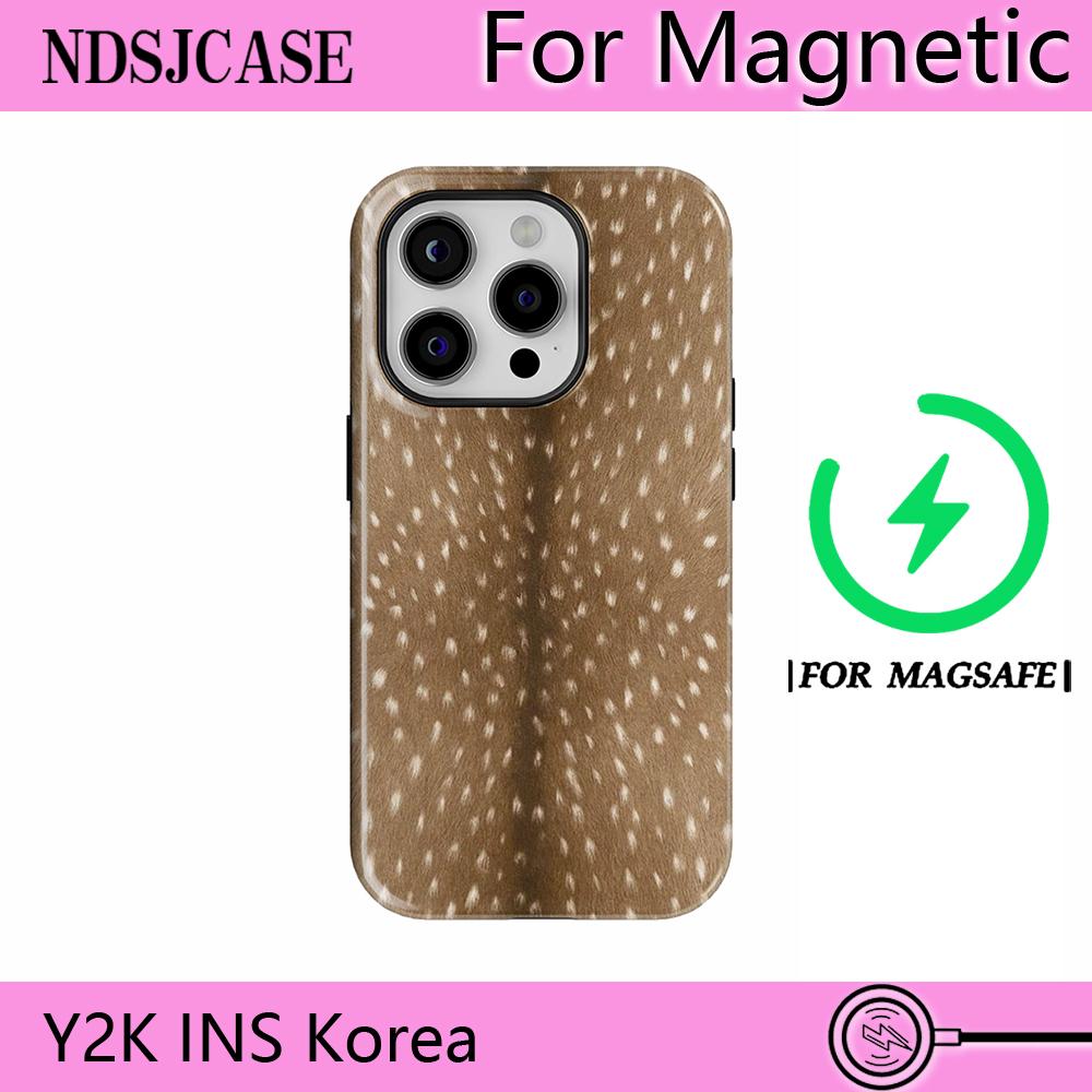 Luxury Clmj SWAG Oh my deer Phone Case for iPhone 17 16e 16 15 14 13 12 11 Air Pro Max Plus Magnetic Double-layer Back Cover