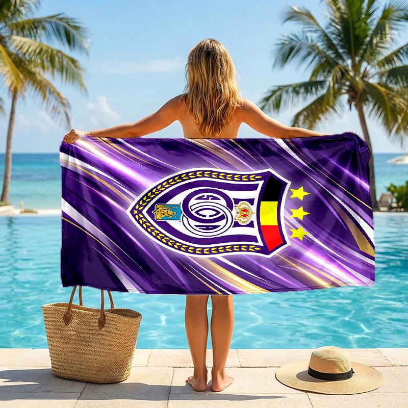 Anderlecht FC stampa Asciugamano da Spiaggia Quick Dry Microfibra Assorbente Portatile da Viaggio Asciugamano da Nuoto