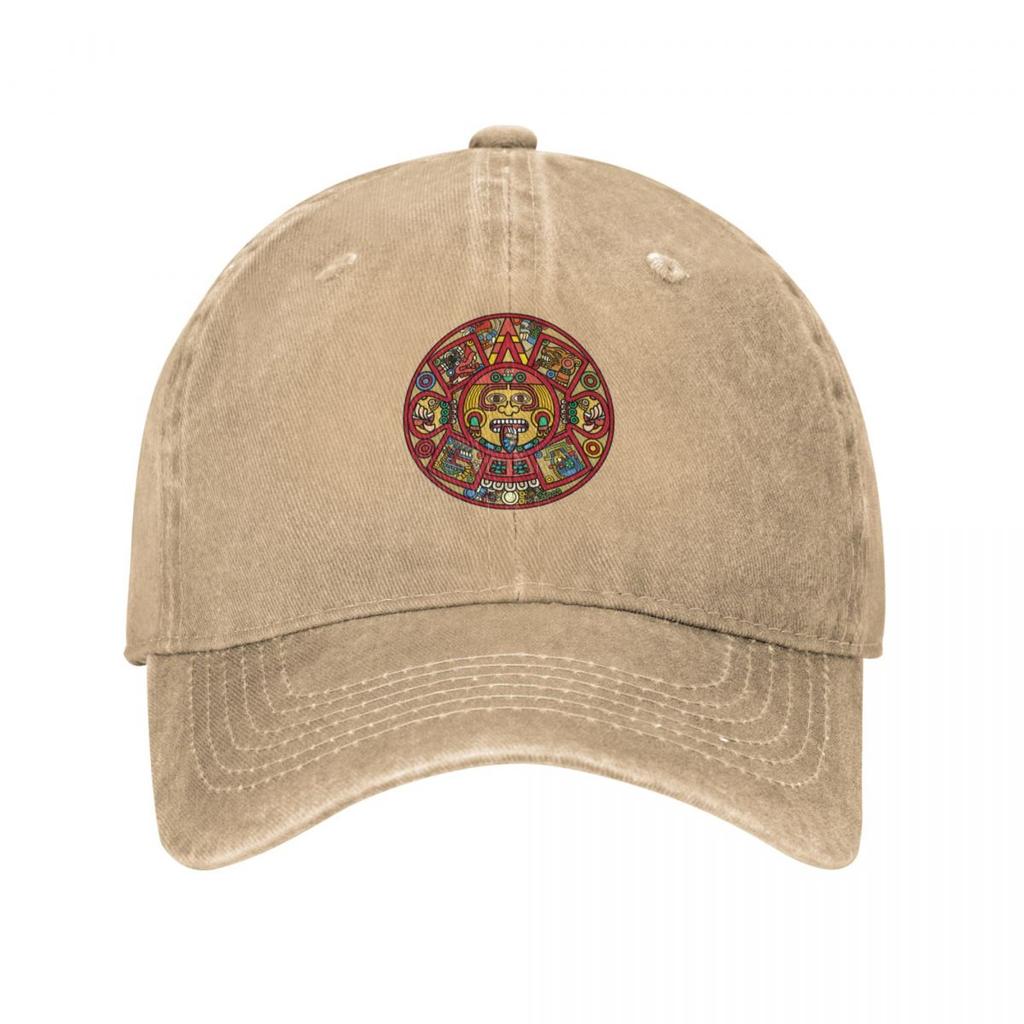 The Aztec Sun Stone Baseball Cap Sun Hat For Children Visor Dad Hat Vintage Unisexs Baseball Womens