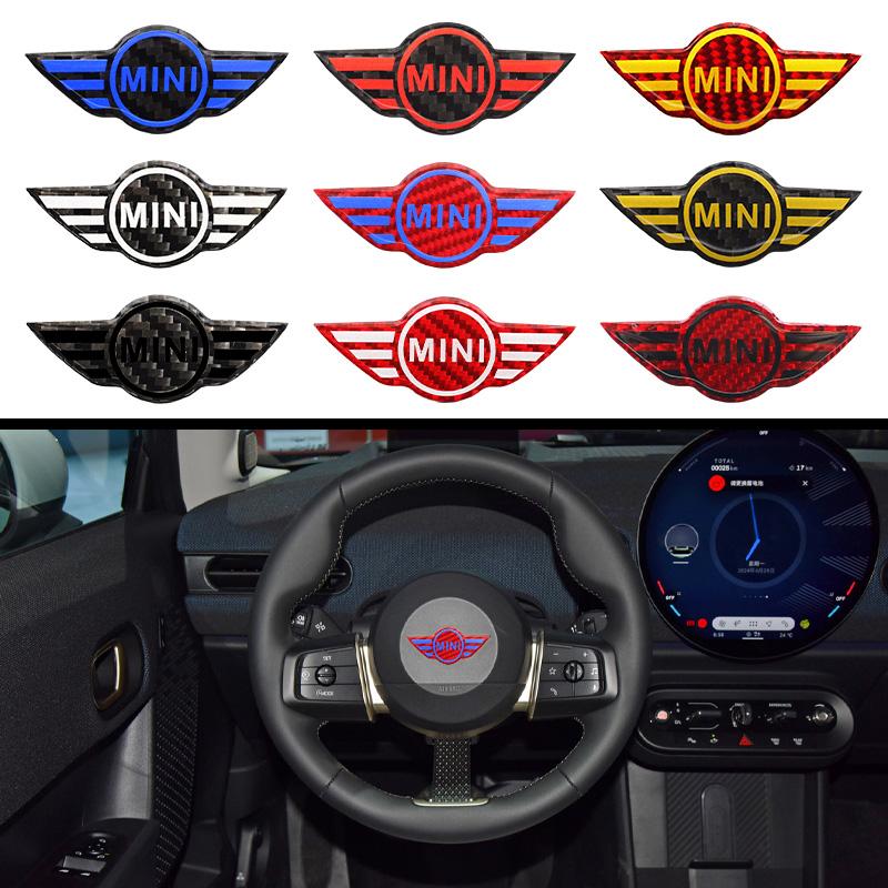 1Pcs Car Styling Steering Wheel Emblem Badge Stickers For MINI Cooper One S JCW Countryman R50 R52 R53 R55 R56 F54 F55 F56 F60