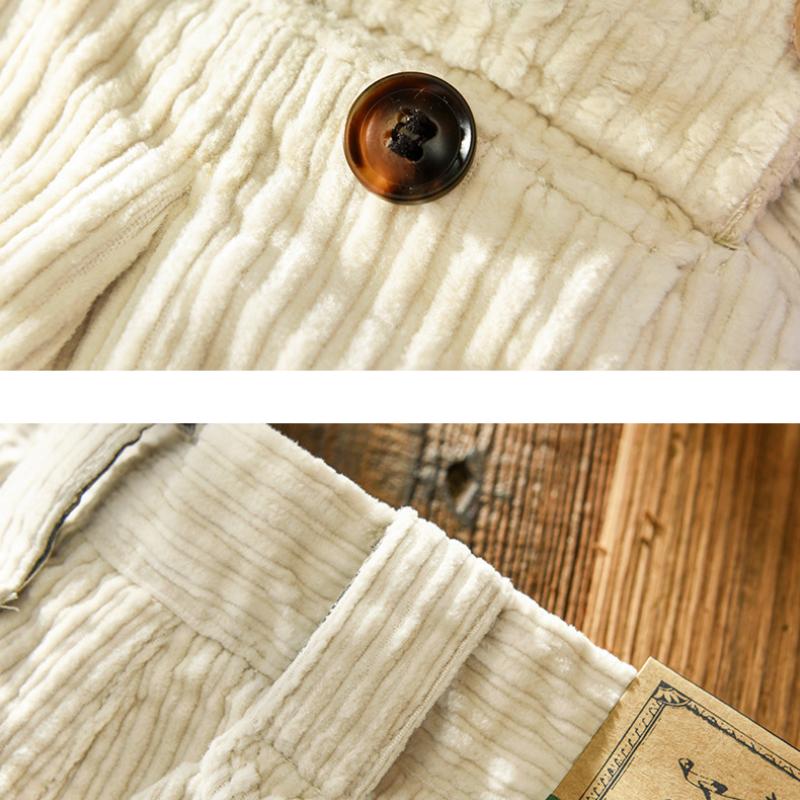 Japanese Style Cargo Pants Autumn and Winter Fashion New Men's Pants Mid-waist Cotton Corduroy Baggy Pants Casual Men Trousers