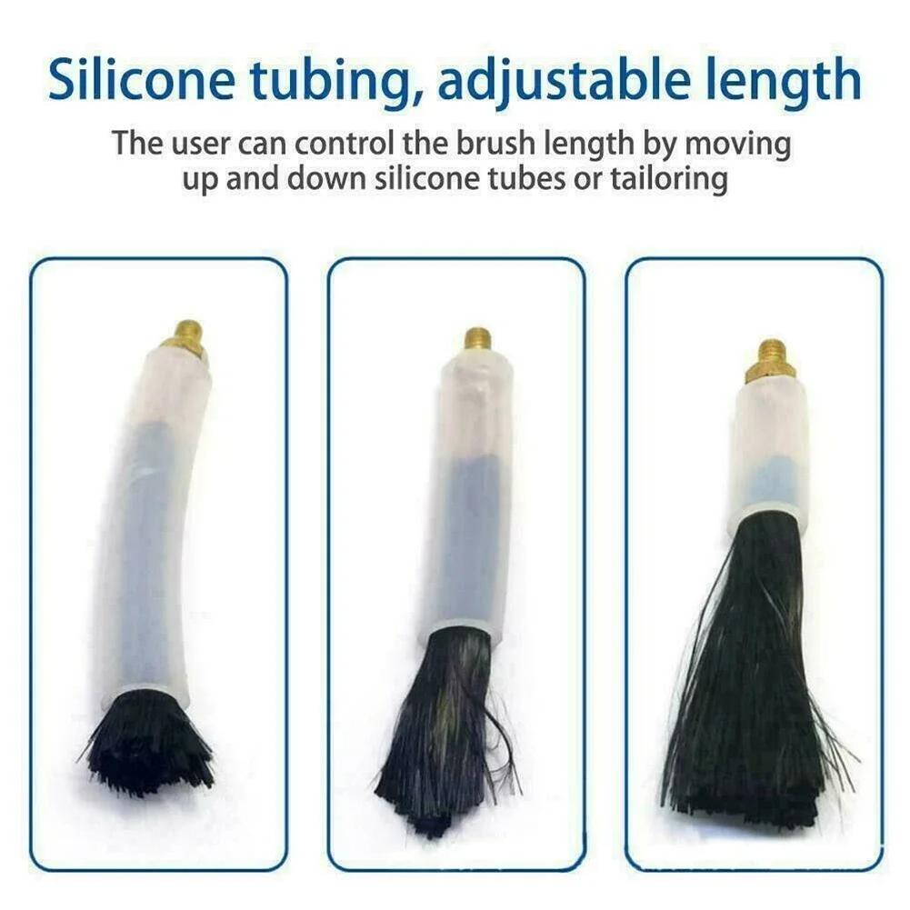3pcs Carbon Fiber Pickling Brushes for WIG MIG MAG Seam Cleaning M6 M8 M10 with Copper Carbon Brazing Material