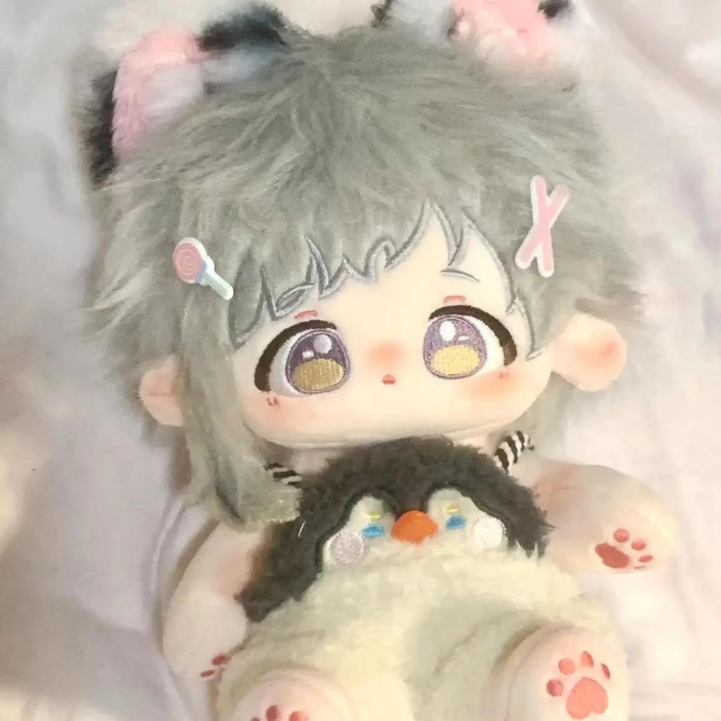20cm Nakajima Atsushi Cotton Dress-up Dolls Cute Anime Bungo Stray Dogs Jinko/Man-Tiger Plush Puppet Toys for Children Adults
