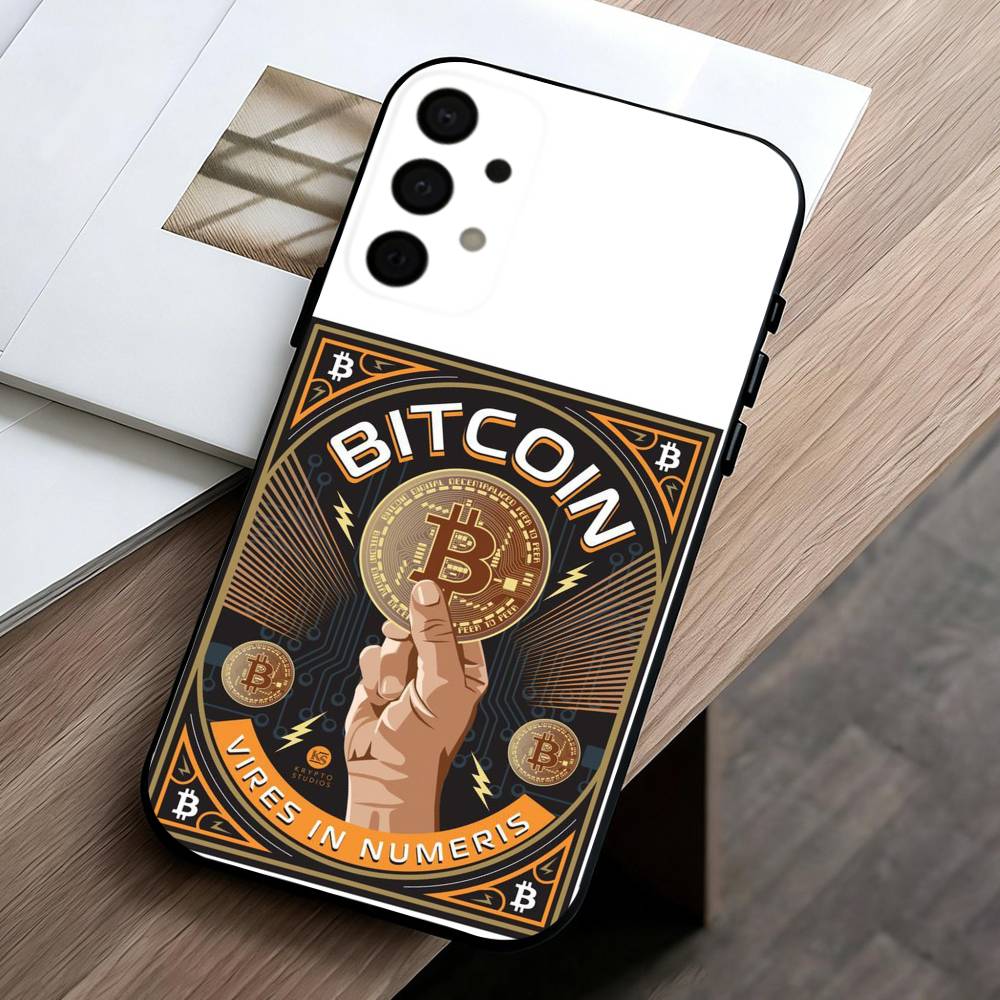 Cool Art Bitcoin Digital  Phone Case For Samsung Galaxy A73,A72,A71,A70,A53,A52,A51,Others Soft Black Cover