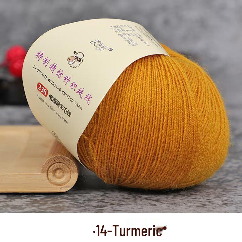 Fine Australian Wool Yarn for Hand-Knitted Sweaters, Hats, and Scarves