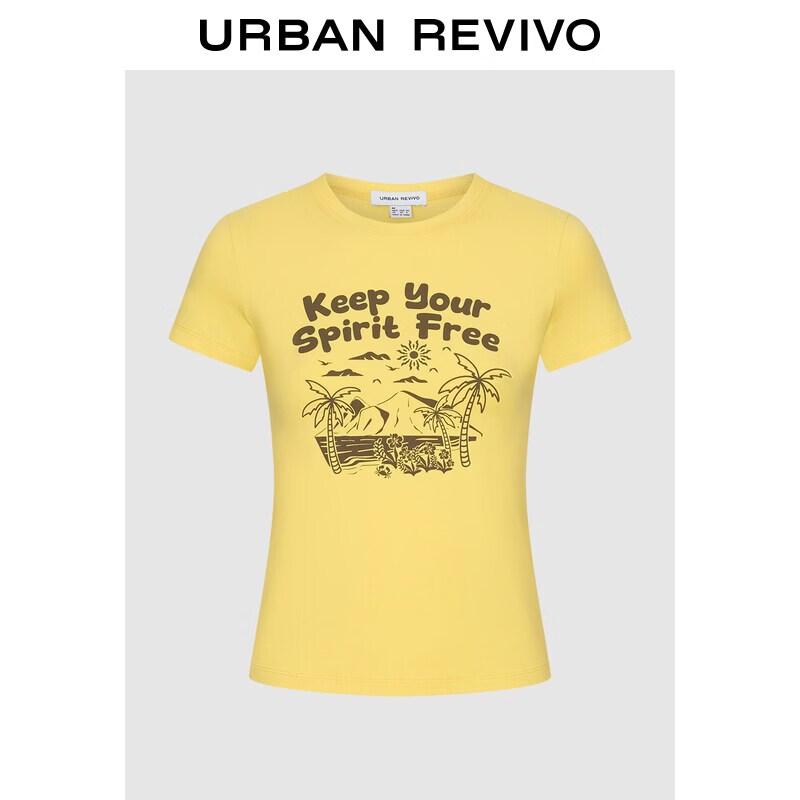 UR2026 Women s Summer Printed Slim Fit Short Sleeve T-Shirt M