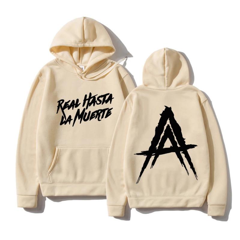 

Anuel AA Album Real Hasta La Muerte Hoodies Hip Hop Hoodie Winter Tops Long Sleeve Harajuku Sudaderas M бежевий