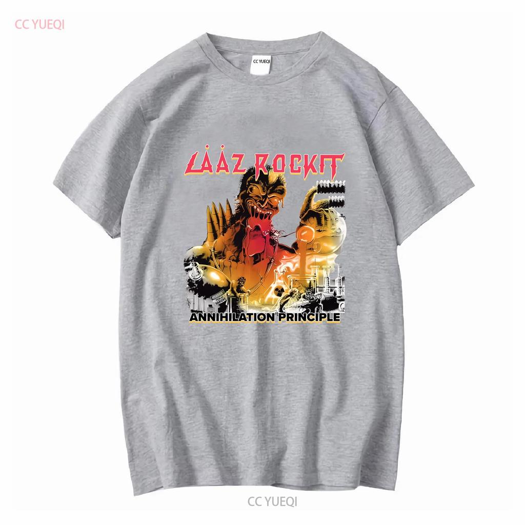 Laaz Rockit Band Bílé tričko Všechny velikosti S 5XL T2094 vintage Vyprané Měkké s potiskem Univerzální Prodyšné Pohodlné Ležérní pánské