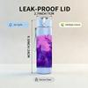 1PC Purple Silhouette Deer Forest Print 750ml Color Plastic Sports Water Bottle Leakproof Flip Straw Lid Suitable for Sports Office Home Use