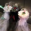 TOPREX Latex Led Balloon Light Rose Flower Design With Transparent Color for Christmas Party Bouquet Decoration CE ROHS