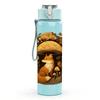 1PC Mushroom Forest Fox Art 750ml Color Plastic Sports Water Bottle Leakproof Flip Straw Lid Suitable for Sports Office Home Use