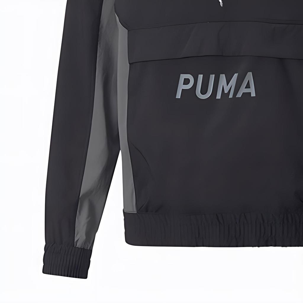 Puma Fargeblokkdesign Halv glidelås Pullover Langermet Jakke Herrejakker Mørkegrå 522971-01