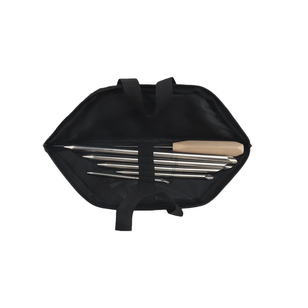 Rope Splicing Tool Kit 1 4in 5 16in 3 8in 7 16in 1 2in Stainless Steel Rope Splicing Fids and Pusher with Storage Bag