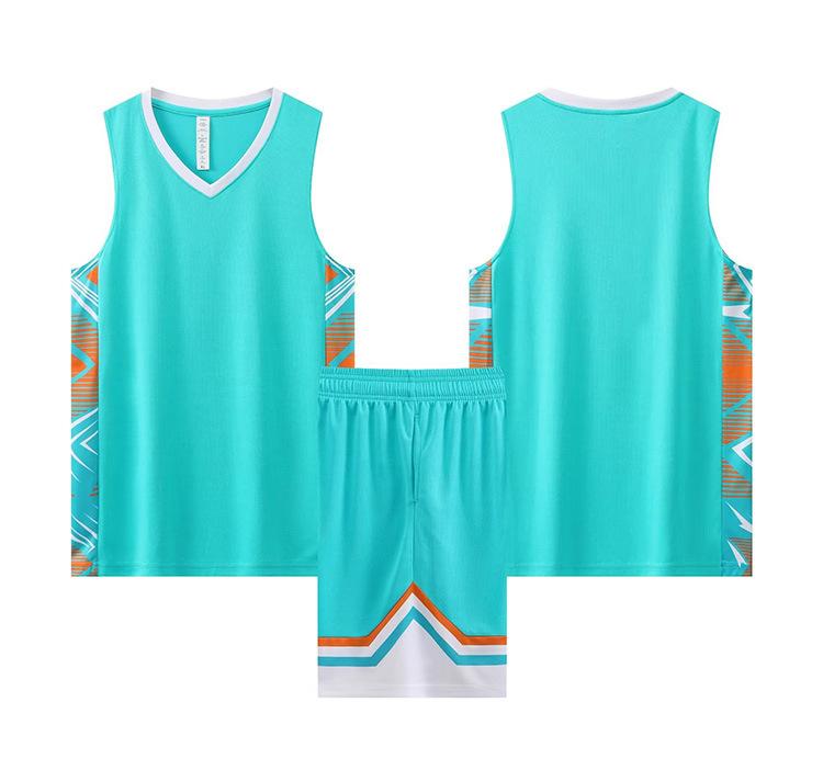 

New Basketball Jersey Set Men S Adult Children S Game Jersey Training Jersey Vest Jersey Sportswear Summer Clothing 6XL м ята зелений колір