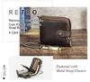 Black Angel RFID Anti-Theft Men's Wallet with Cowhide, Chain, Zipper, and Fashion Buckle