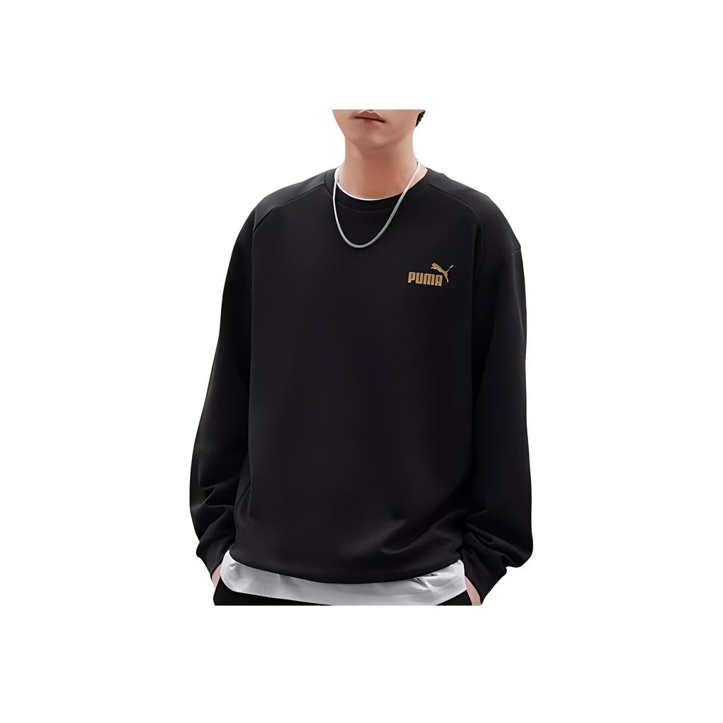 Puma Breathable Versatile Crew Neck Sweatshirt Unisex tops Black 678368-51