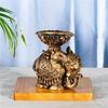 2 Pezzi Portacandele Elefante della Fortuna Statuetta Animali in Resina Portacandele Piccoli