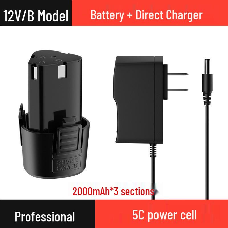 12V Lithium-Ion Universal Charger for Electric Drills, High-Capacity Tools, Screwdrivers, and Pistol Drills