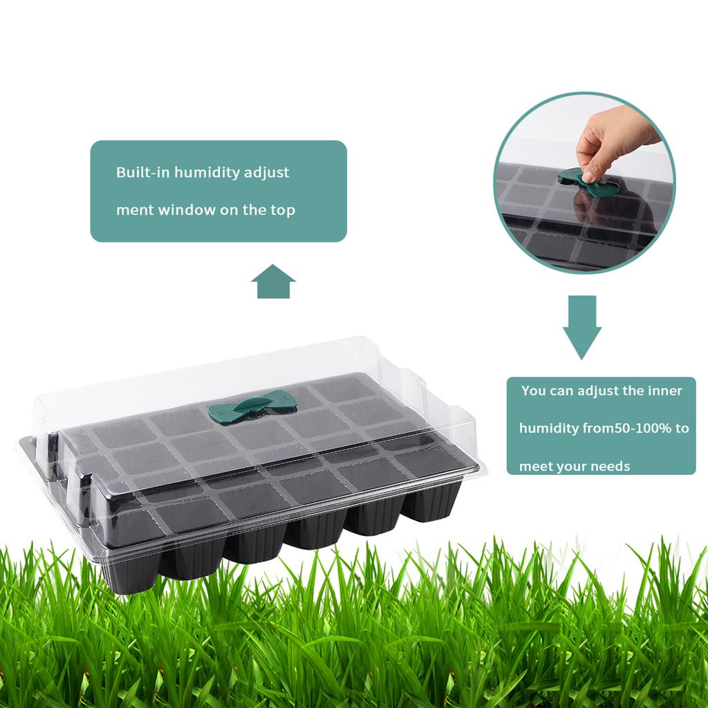24-hole Seedling Tray Wheatgrass Germination Tray Plant Germination Pot Garden Planting Tools Vegetable Planting Tray Pot