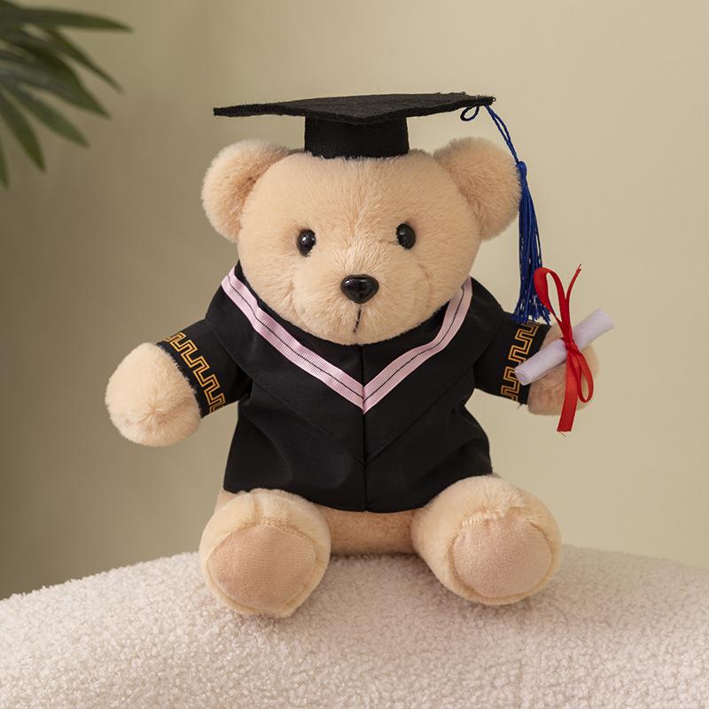 

Wear Doctor Hat Graduation Season Bear Doll Dr. Bear Plush Teddy Bear Doll School 25cm