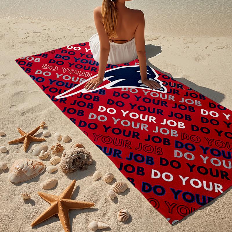 Patriots Team Spirit Microfiber Beach Towel, Lightweight And Quick-Dry, for Summer Travel, Beach Essential, Swimming Pool