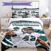 Philadelphia Eagles Customize Your Name Bedding Set Breathable Duvet Cover With Pillowcases Decorative Bed Linen For Bedroom Home Decoration Birthday