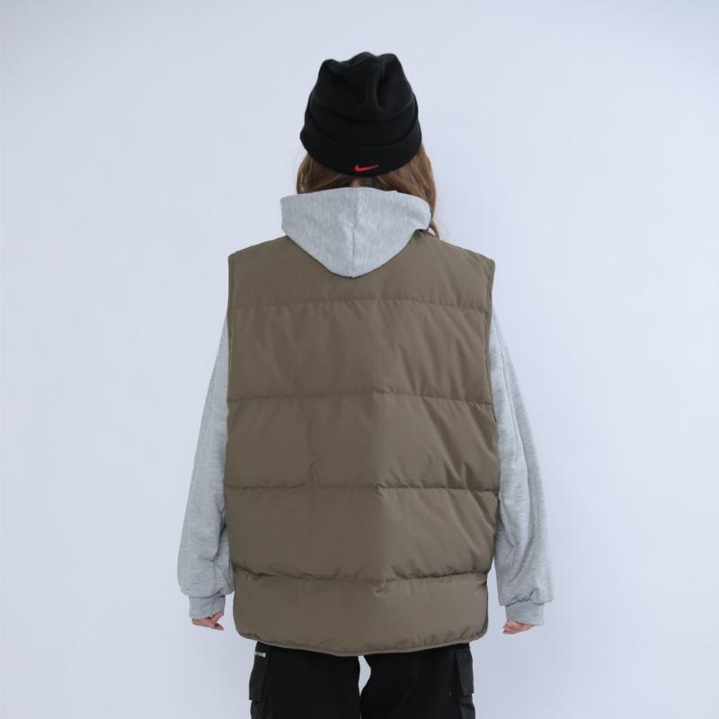 Feather Loose White Duck Down Simple Sleeveless Stand-up Collar Vest Women's New Down Vest