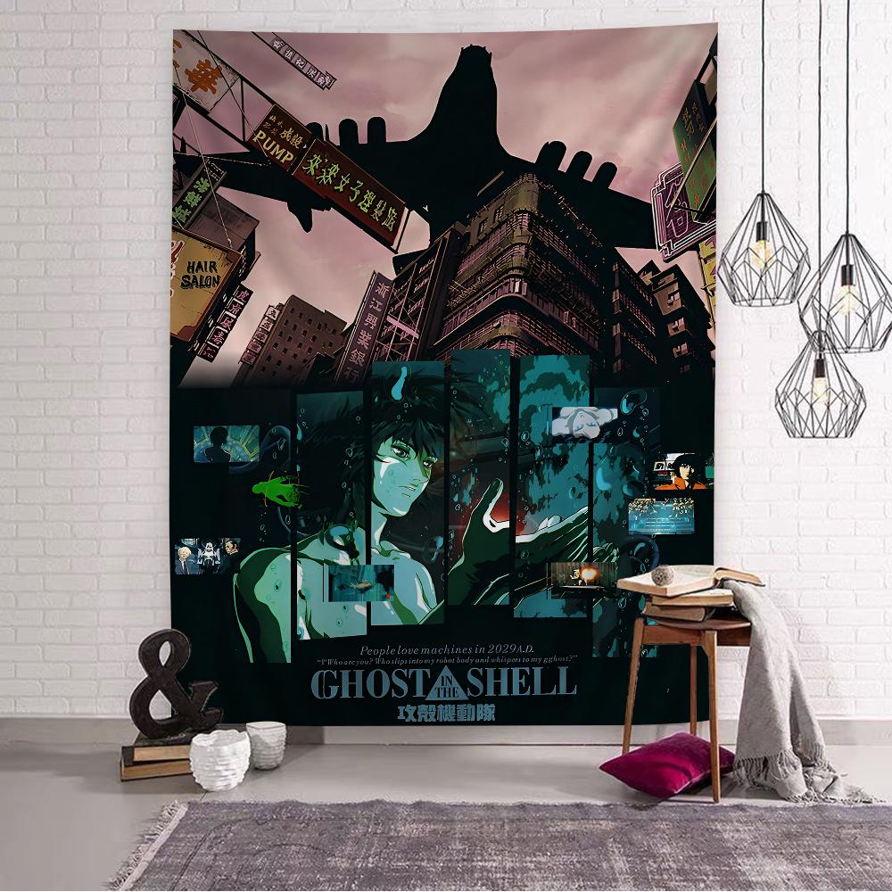 Classic Japan Anime Ghost In The Shell Print Cartoon Tapestry Home Decoration Hippie Bohemian Decoration Divination Home Decor