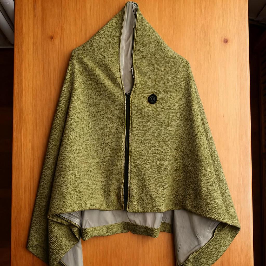 Heated Blanket Shawl 3 Levels Electric Heated Shawl With Zipper Electric Warm Blanket For Camping Office Outdoor Travel Bedroom