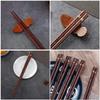 5 Pairs Japanese Natural Wooden Chopsticks Reusable Utensils Chop Stick for Sushi Cooking Noodles Rice Camping Travel Chopstick