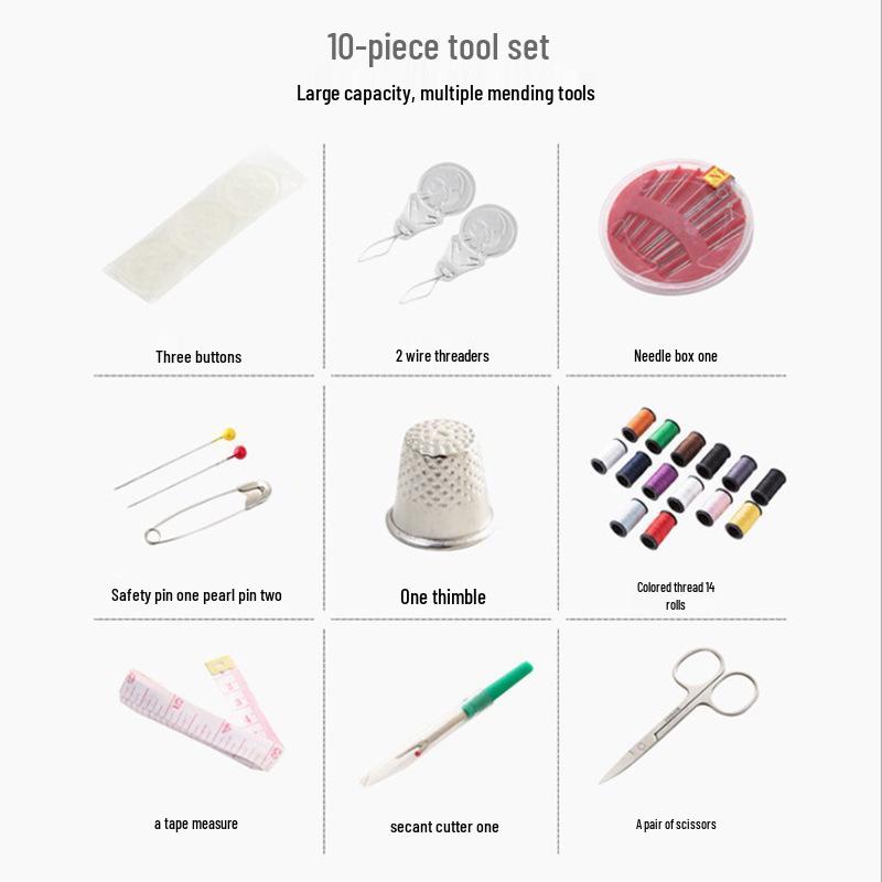 Portable Needle & Thread Storage Set: Travel Kit for Hand Sewing