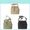 Nylon Casual Bucket Bag For Travel And Leisure With Drawstring Closure For Men And Women