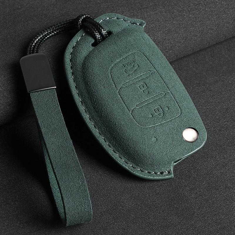 Car Flip Key Case Cover Keychain For Hyundai Grand i10 2023 IX35 IX45 I20 I30 HB20 Elantra Solaris Sonata Santa Fe Sport Tucson