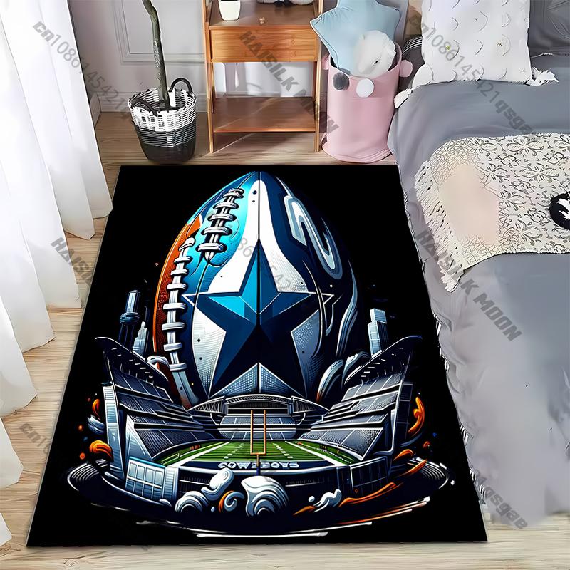 15 Size Star Football Carpet for Living Room Home Decor Large Area Rug Bedroom Floor Rug Non-slip Easy Washable Mat