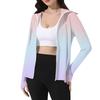 Women's Print Ice Silk Hooded Lightweight Long Sleeve Sun  Jacket Top