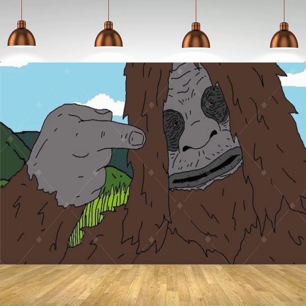 The Big Lez Show Sassy Der Sasquatch – Cartoon Wandposter, Kunstdruck, Heimdekoration für das Zimmer, ba752